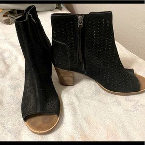 TOMS Black Heeled Booties